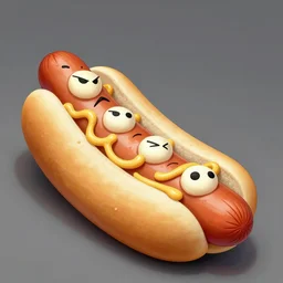 a fantasy hotdog!!! creature portrait, four eyes, hotdog - like, alien, angry, wayne barlowe, boris vallejo, frank frazetta