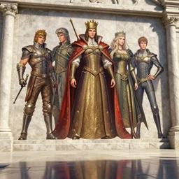 cinematic shots from the royal gambit, intricate illustrations by artgerm, greg rutkowski, eng killian and, digital illustration, over - detailed, clear, crisp, smooth, bright colors, stone, dnr, unreal engine, about reflection, rtx reflection, artstation