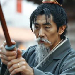 medium shot of a typical character in the style of kyu yong eom
