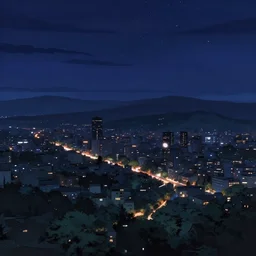 beautiful hd anime landscape, nigth, wallpaper