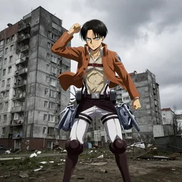 titan from the anime attack on titan attacks russian multi - storey panels in the city of saransk, russian melancholy, photography