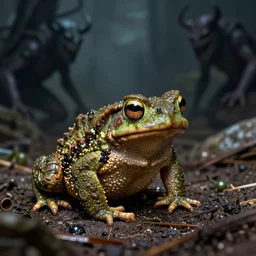 toad under attack from dark forces