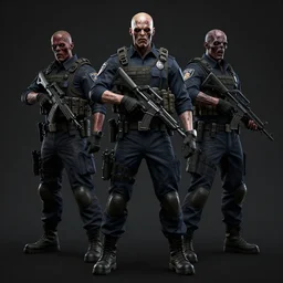 metrocops from half - life 2 in matrix, digital art, very very creepy, dystopian, high quality render, military art