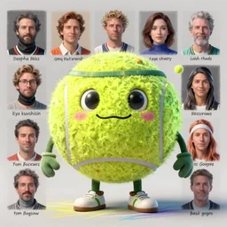 highly detailed vfx portrait of a character of a tennis ball monster, balaclava, stephen bliss, chalk, cherub, unrealengine, greg rutkowski, loish, rhads, beeple, chalk, makoto shinkai and lois van baarle, ilya kuvshinov, rossdraws, tom bagshaw, basil gogos
