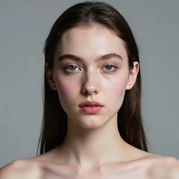 portrait of a beautiful girl by Vanessa Beecroft :: colored skin