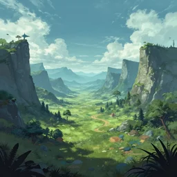 made in abyss landscape style