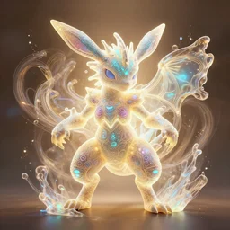 ( psychic pokemon ) creature creature in a alaska, backlit, warm tones, bioluminescent bioluminescent translucent translucent : : by michal karcz, daniel merriam, victo ngai and guillermo del toro : : ornate, dynamic, particulate, intricate, elegant, highly detailed, centered, artstation, smooth, sharp focus, octane render, 3 d