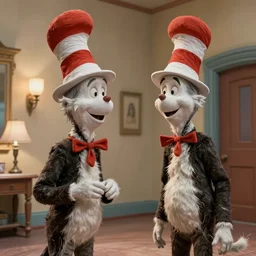 full - color cinematic movie still from a live - action “ dr. seuss ” horror film directed by “ guillermo del toro ”. the scene features bizarre whimsical imaginary animals from the story “ if i ran the zoo ”. highly - detailed ; photorealistic ; frightening.