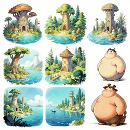 photo cartoon bd illustration comic manga painting of habor environement : 5 fantasy environement, digital painting : 1 fat brush concept sketch artist bd enki bilal : 1 0