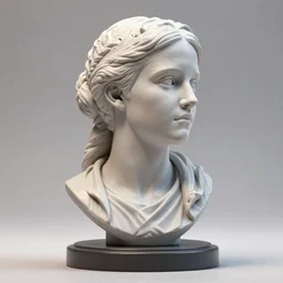 3D resin miniature sculpture of Emma Watson by Jean-Baptiste Carpeaux and Luo Li Rong, prefect symmetrical face, academic art, realistic,  8K, Introduction factory photo, Product Introduction Photo, Hyperrealism. Subsurface scattering, raytracing, Octane Render, Zbrush, simple background