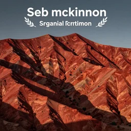 landscape with red mountains, by seb mckinnon