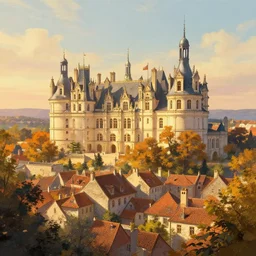 a beautiful establishing shot of the duchy of toussaint, warm colors by greg rutkowski and kalin popov, trending on artstation, masterpiece,