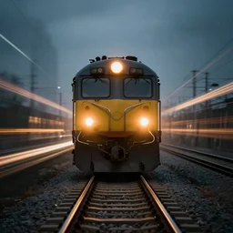 if that railroad train was mine, symmetric, dynamics lighting, cinematic,