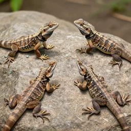 photo of lizards having a discussion