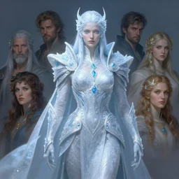 ice warrior wearing warrior clothes, diffuse lighting, fantasy, intricate, elegant, highly detailed, lifelike, photorealistic, digital painting, artstation, illustration, concept art, smooth, sharp focus, art by john collier and albert aublet and krenz cushart and artem demura and alphonse mucha and greg rutkowski