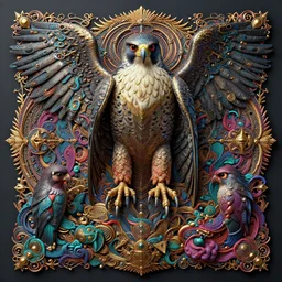 falcon android :: by Martine Johanna and Simon Stålenhag and Chie Yoshii and Casey Weldon and Guillermo del toro :: ornate, dynamic, particulate, rich colors, intricate, elegant, highly detailed, centered, artstation, smooth, sharp focus, octane render, 3d