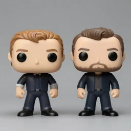 Karl Pilkington and Ricky Gervais as Pop Funko figures
