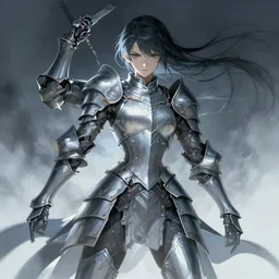 female warrior, passion, bravery, intricate armour costumes, light and shadow effects, intricate, digital painting, art station, concept art, cold tones, smooth, sharp focus, morandi color scheme, sharply shaped, illustration, art by makoto shinkai and lois van baarle