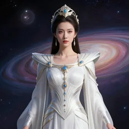 portrait of the powerful empress of the solar system in the style of charlie bowater and in the style of jean - claude mezieres. glowing, ornate and intricate linework, sharp focus, depth of field, stunning, dynamic lighting, ultrafine and hyperdetailed.
