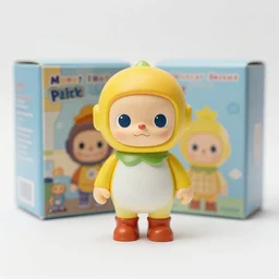 a strange toy and its box, product photo
