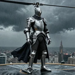 knight vs senator armstrong on helipad during storm, beautiful and correct and high detail of the face, full body, vintage, long exposure, split toning, megapixel, dci - p 3, 1 6 - bit, ar, ocd, nonary, strobe, soft lighting, screen space global illumination, optics, anisotropy, ray tracing reflections, insanely detailed and intricate, hypermaximalist, elegant, ornate, hyper realistic, super detailed,