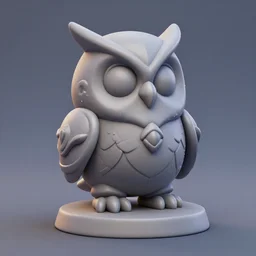 owlbear, stylized stl fantasy miniature, 3 d render, activision blizzard style, hearthstone style