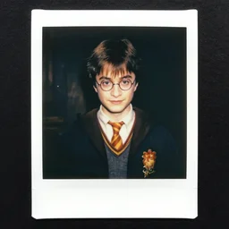 polaroid movie still of harry potter, artwork by gaston bussiere, craig mullins, trending on artstation