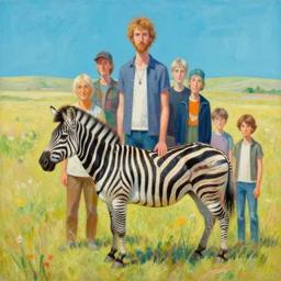 a beautiful painting of the protector of the zebra plane by mynameistran and artgerm and wlop and loish and alex grey and wlop and wes anderson and spike jonze, trending on artstation