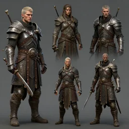 concept art for skyrim, highly detailed character designs
