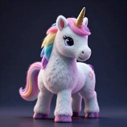 full body pose, hyperrealistic photograph of a cute fuzzy rainbow unicorn, dim volumetric lighting, 8 k, octane beautifully detailed render, extremely hyper detailed, intricate, epic composition, cinematic lighting, masterpiece, trending on artstation, very very detailed, stunning, hdr, smooth, sharp focus, high resolution, award, winning photo, dslr, 5 0 mm