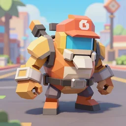low poly junkrat from overwatch at route 6 6