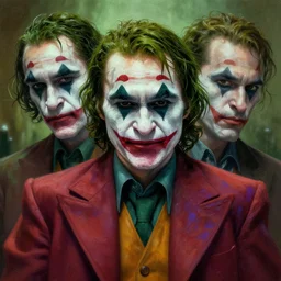 digital _ painting _ of _ the joker _ by _ filipe _ pagliuso _ and _ justin _ gerard _ symmetric _ fantasy _ highly _ detailed _ realistic _ intricate _ port