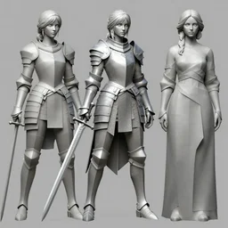 a woman dressed in armor and holding a sword, concept art by krenz cushart and artem demura and alphonse mucha, polycount, fantasy art, polycount, concept art, zbrush