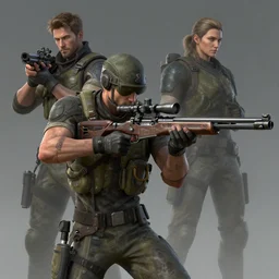 jerma 9 8 5 with a sniper rifle, intricate artwork by artgerm, greg rutkowski, and kilian eng, digital illustration, hyper detailed, super sharp, crisp, smooth, vibrant colors smooth gradients, depth of field, aperture f 1. 2