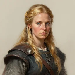 portrait of a viking woman drawn by artgerm, digital artwork by karol bak and rhads