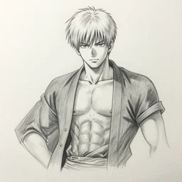 pencil sketch of saitama