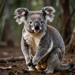 ward winning nature photograph of a kangaroo koala crossbreed. extreme detail, hyperrealistic photo
