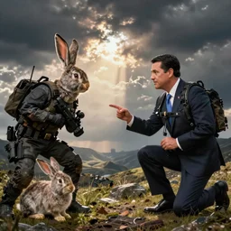 Ted Cruz meets his unfortunate demise by heavily armed killer rabbits