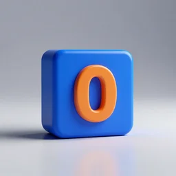 random = 0 1, one blue cube and one orange cube, studio light, studio photo, octane render