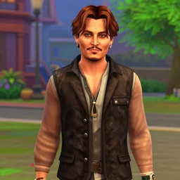 johnny depp as a sims 4 character