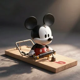 mickey mouse trapped in a rat trap