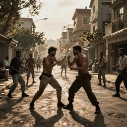 violent street fight