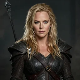 charlize theron portrait as a dnd character fantasy art.