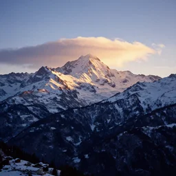 landscape photography, switzerland mountains, cold lighting, golden hour, mountains, clouds, beautiful, kodachrome, 4 k, hd