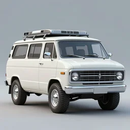 retrofuturistic gm oldsmobile chevy space offroad van of the future inspired by streamlined spaceship design, designed by Gordon Buehrig, 1960s american world's fair, press photograph