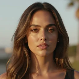 close up portrait of ana de armas, highly detailed, hd, beautiful, subsurface scattering, octane rendering, golden hour