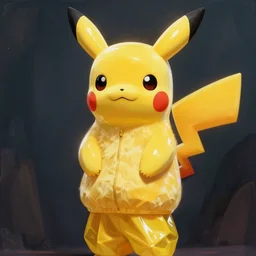 elegant woman dressed up as pikachu, art photo in color Frantisek Drtikol, digital photo, clean, sharp, smooth, glossy color photo, Nikon Sigma art, photoshop, ai processed