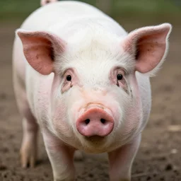 A pig with holes instead of eyes