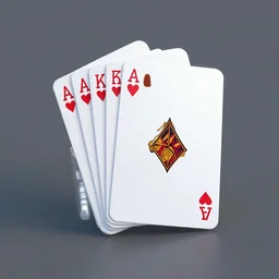 Isometric 3d octane render of Cards