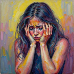 freedom from cptsd, trauma as adults, recovering from pain, guilt, shame, sorrow, oil painting, vibrant powder paints, highly detailed, intricate 1 6 k resolution : : cgsociety
